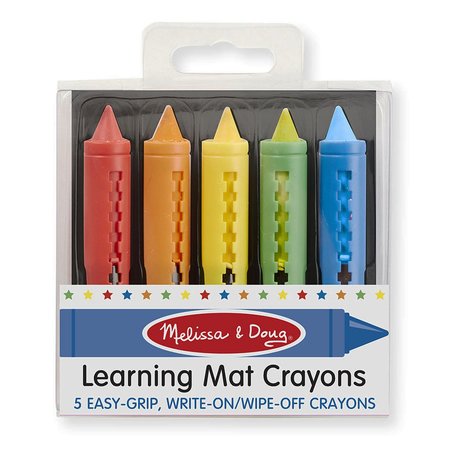 Melissa & Doug Learning Mat Crayons, Assorted Colors, PK60 4279